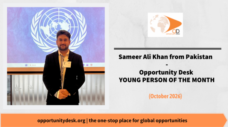 Sameer Ali Khan is OD Young Person of the Month October 2026