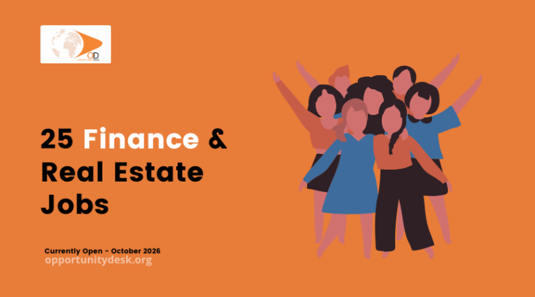 25 Finance and Real Estate Jobs Currently Open – October 8, 2026