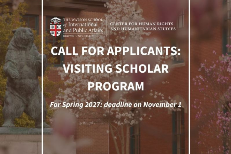 Center for Human Rights and Humanitarian Studies Visiting Scholar Program – Spring 2027